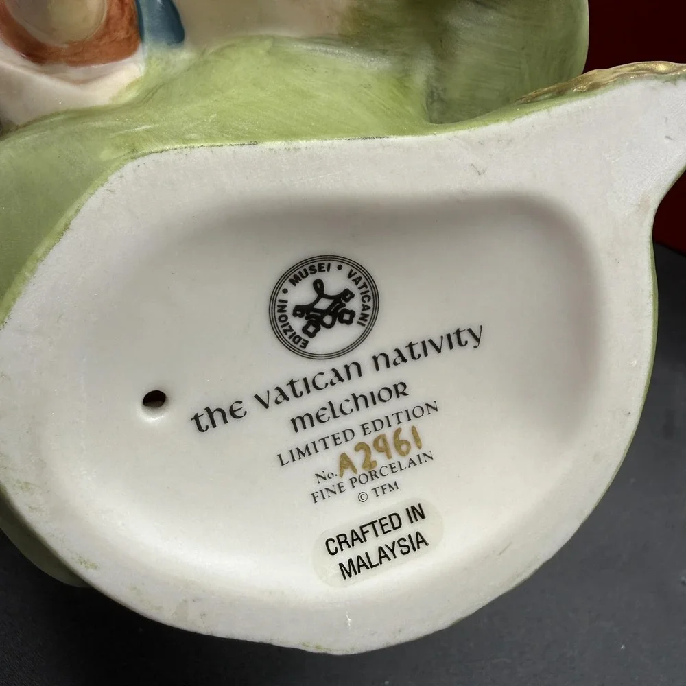 The Vatican Nativity Collection Melchior Figurine Small Hand Painted Porcelain